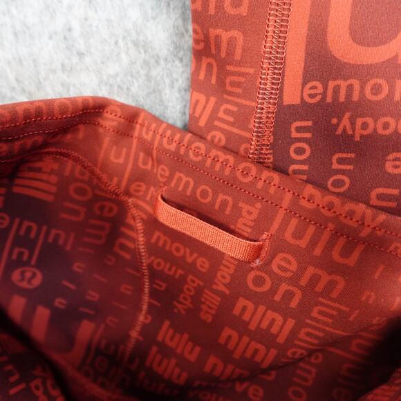Lululemon Leggings Womens 2 Wunder Train Contour Fit High Rise Logo Red 25" - Picture 7 of 9